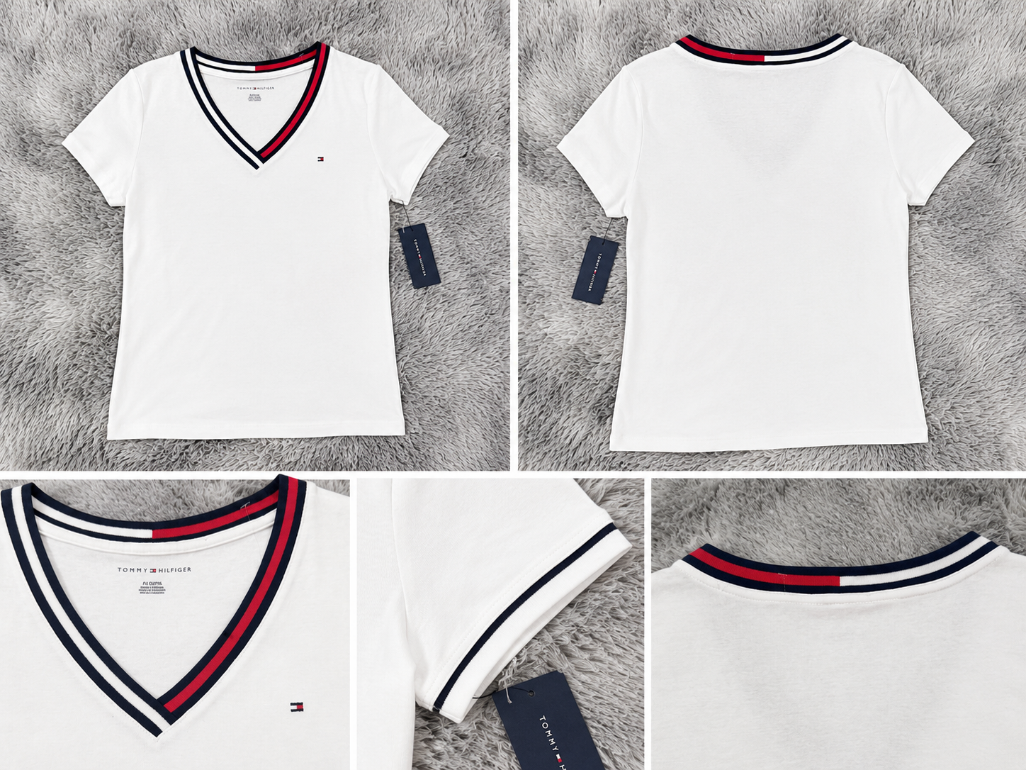 Playera Tommy Hilfiger  Mujer  Blanca Talla L