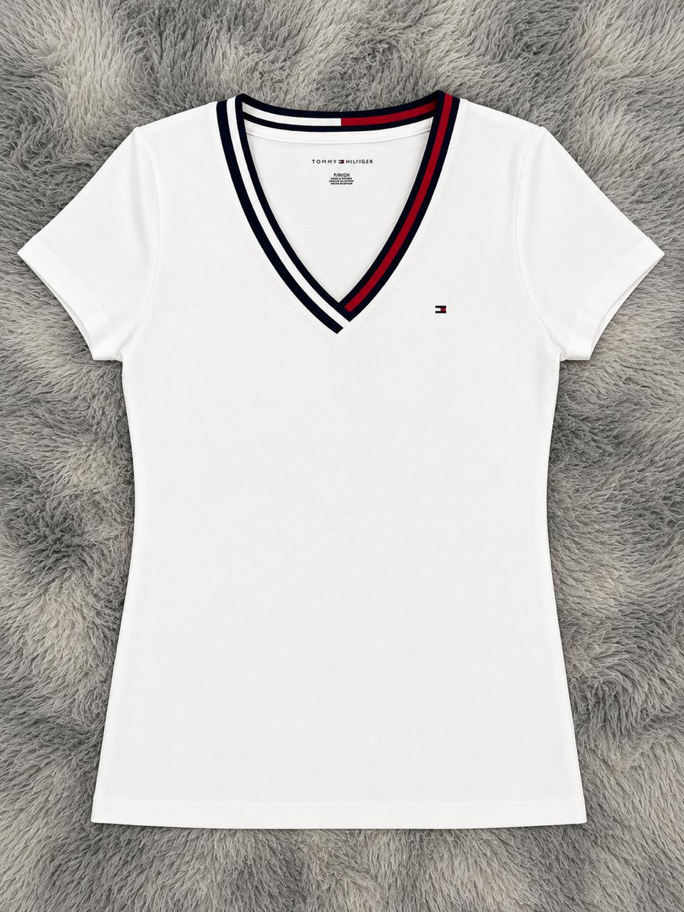 Playera Tommy Hilfiger  Mujer  Blanca Talla L