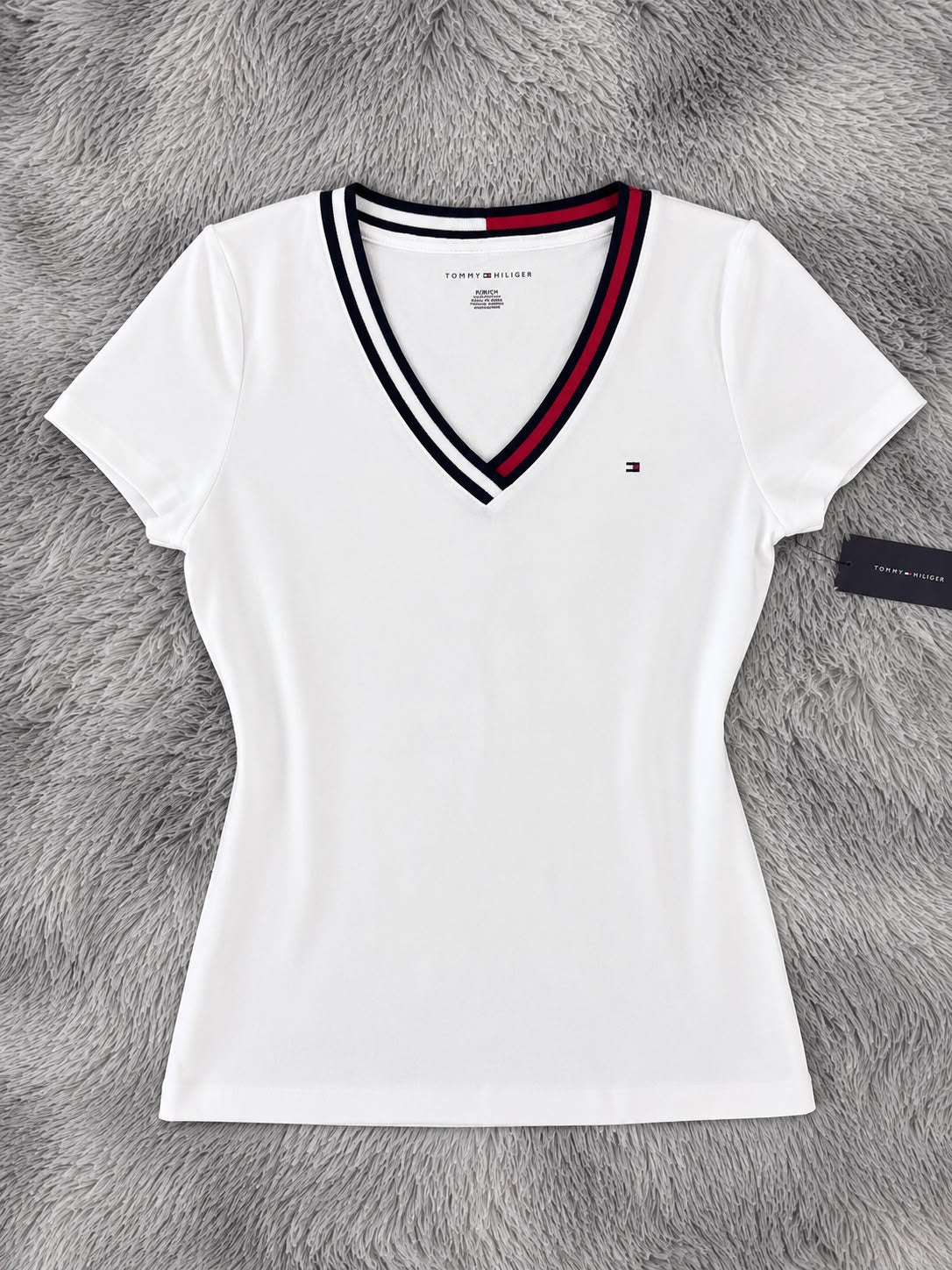Playera Tommy Hilfiger  Mujer  Blanca Talla L